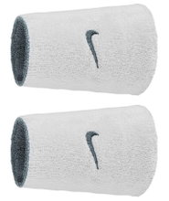 Nike Sweatband Swoosh Classic Reversible Doublewide Jumbo (Cotton Blend) 2025 grey/white - 2 pieces